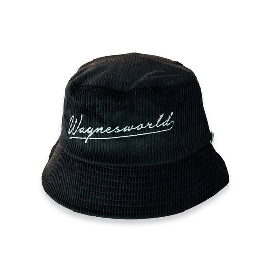 Black Corduroy Bucket Hat