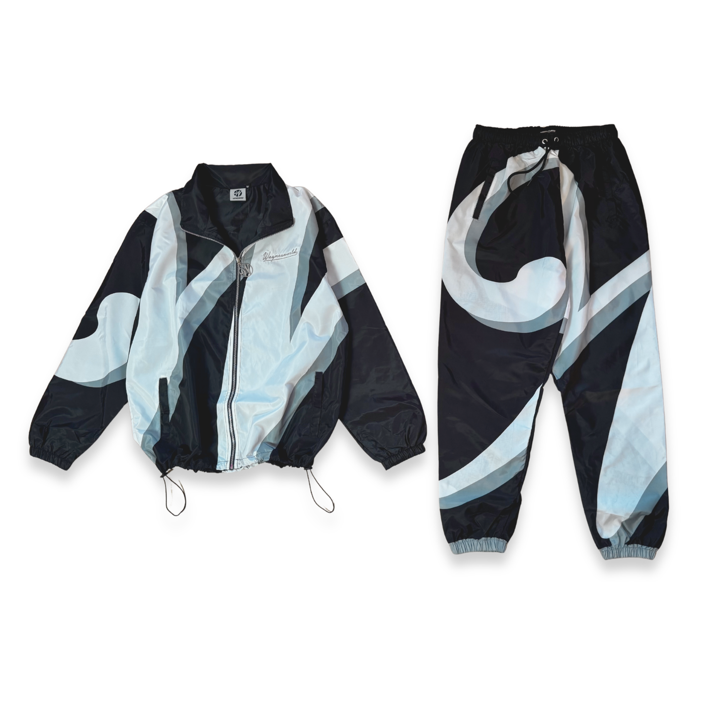 Nylon Tracksuit Black