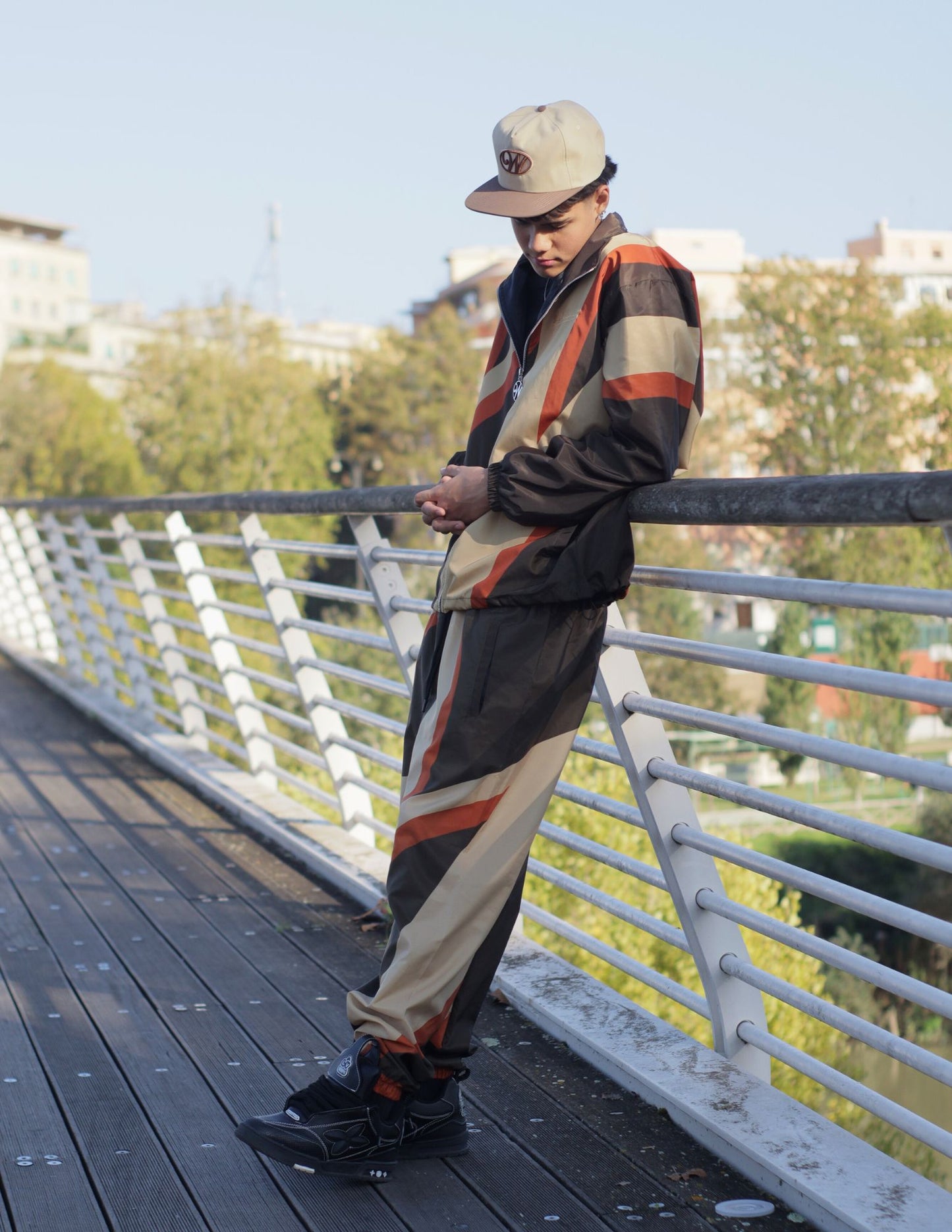 Nylon Tracksuit Brown